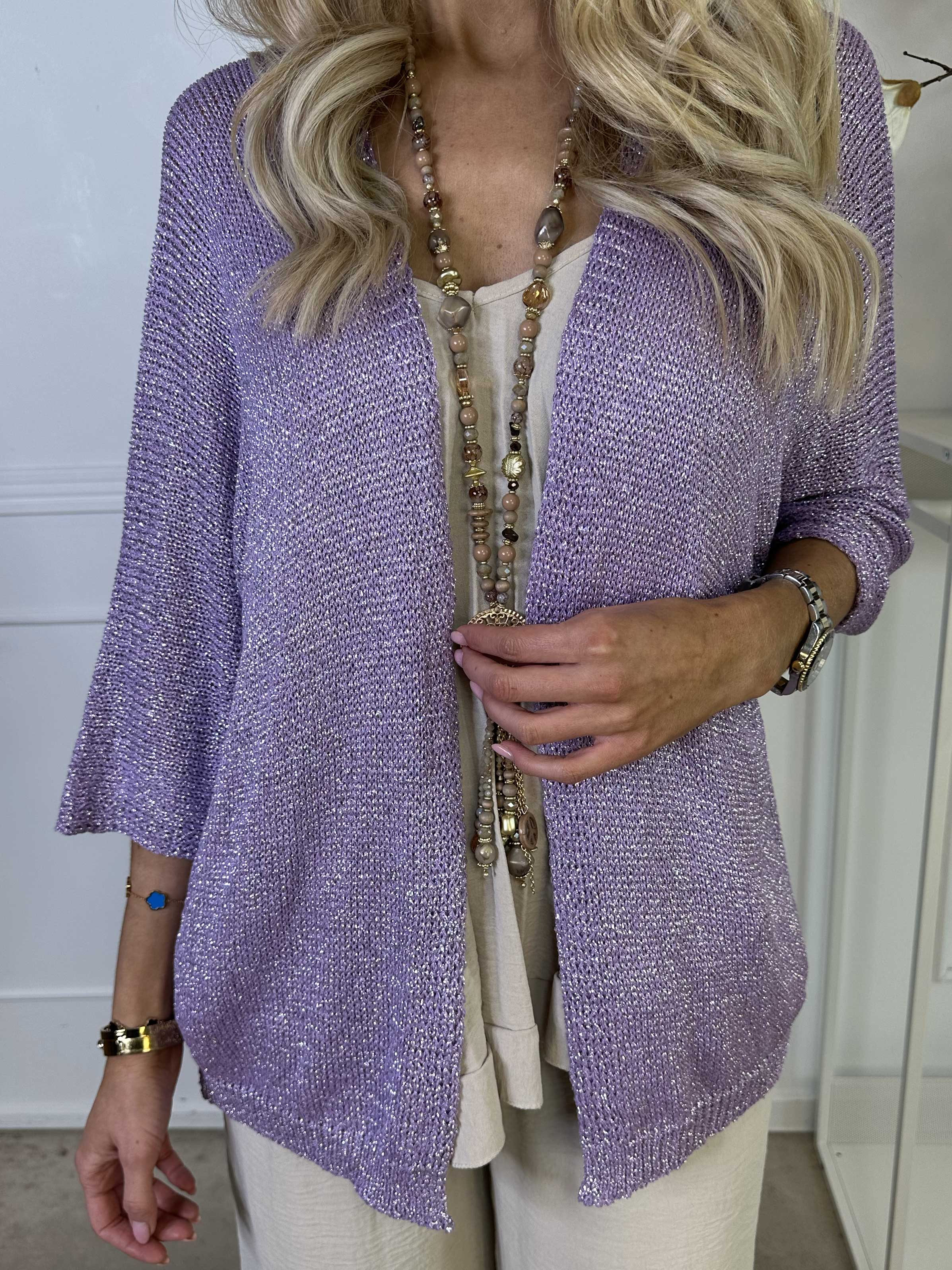 Mariela - Söt kofta i viskos med glittertrådar